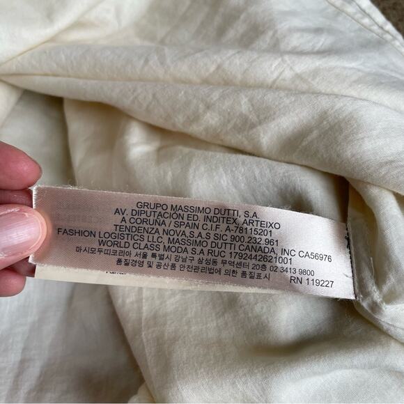 Massimo Dutti Girls Ivory Dress Lined Long Sleeve Size 13-14 Years - Picture 7 of 10